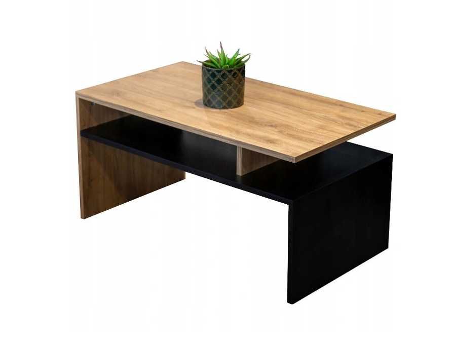 STOLIK Trebia Czarny Dąb Kawowy Ława Nowoczesny | WYPRZEDAŻ -20%