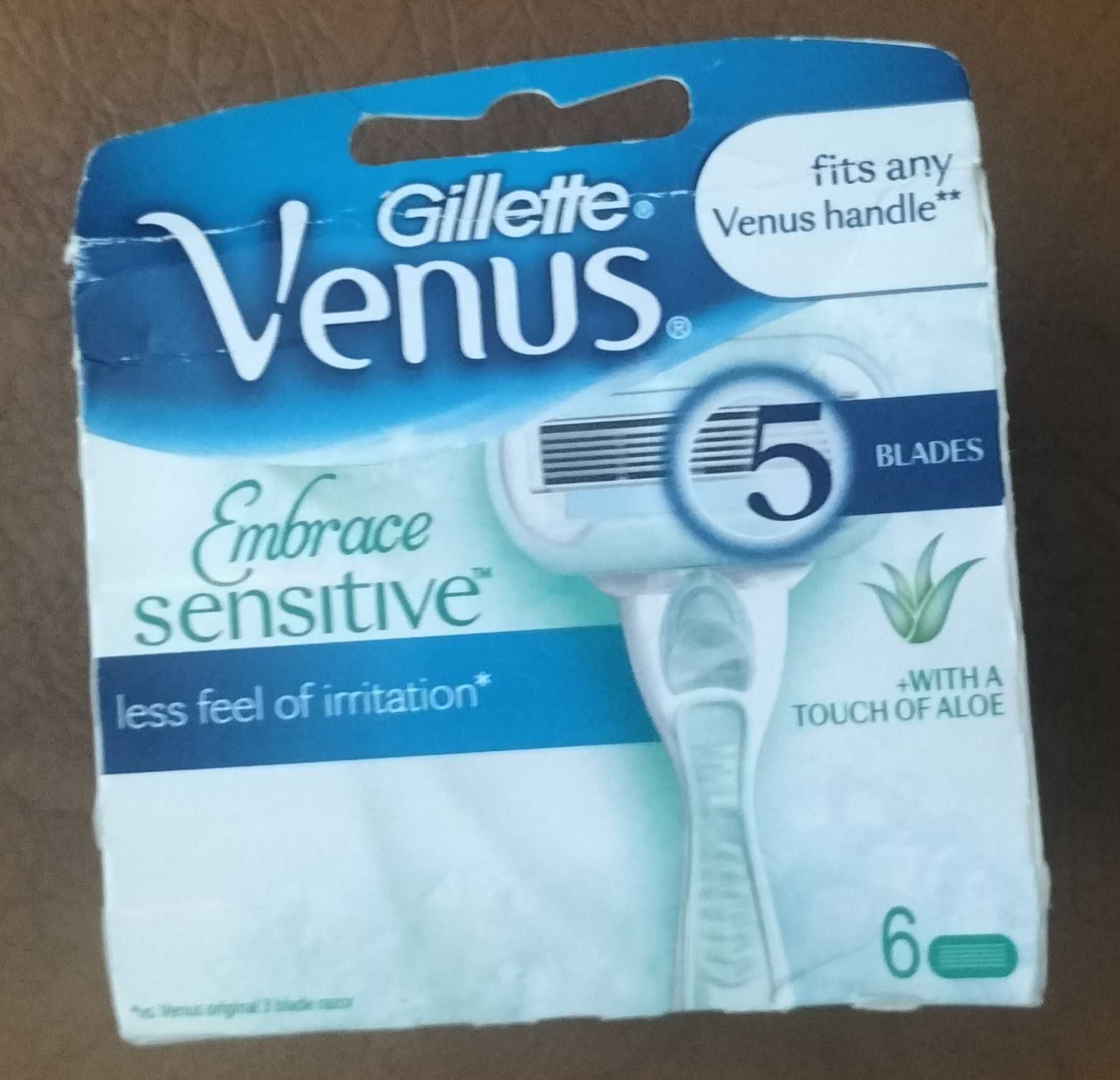 Ostrza do maszynki Gillette Venus embrace Sensitive less feel. 6 szt.