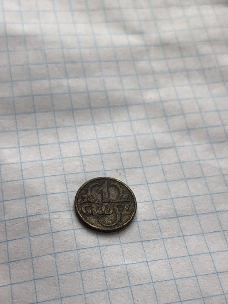 1 grosze 1937 польська монета стародавня раритет
