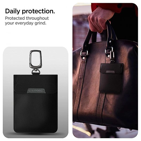 Etui Klatka Faradaya Spigen Pouch Keyless RFID Signal Blocker Black