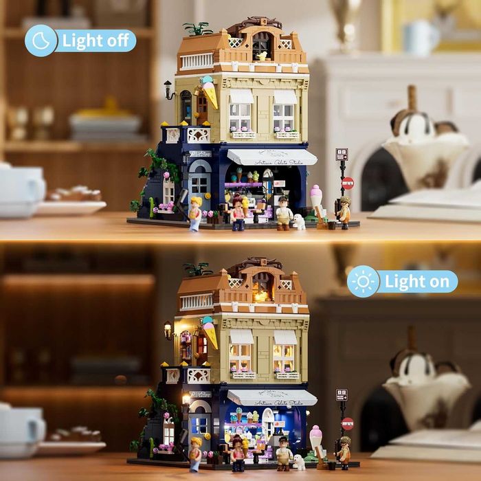 Klocki Zestaw F9078 Lodziarnia modułowa duża budowla 1948 klocków