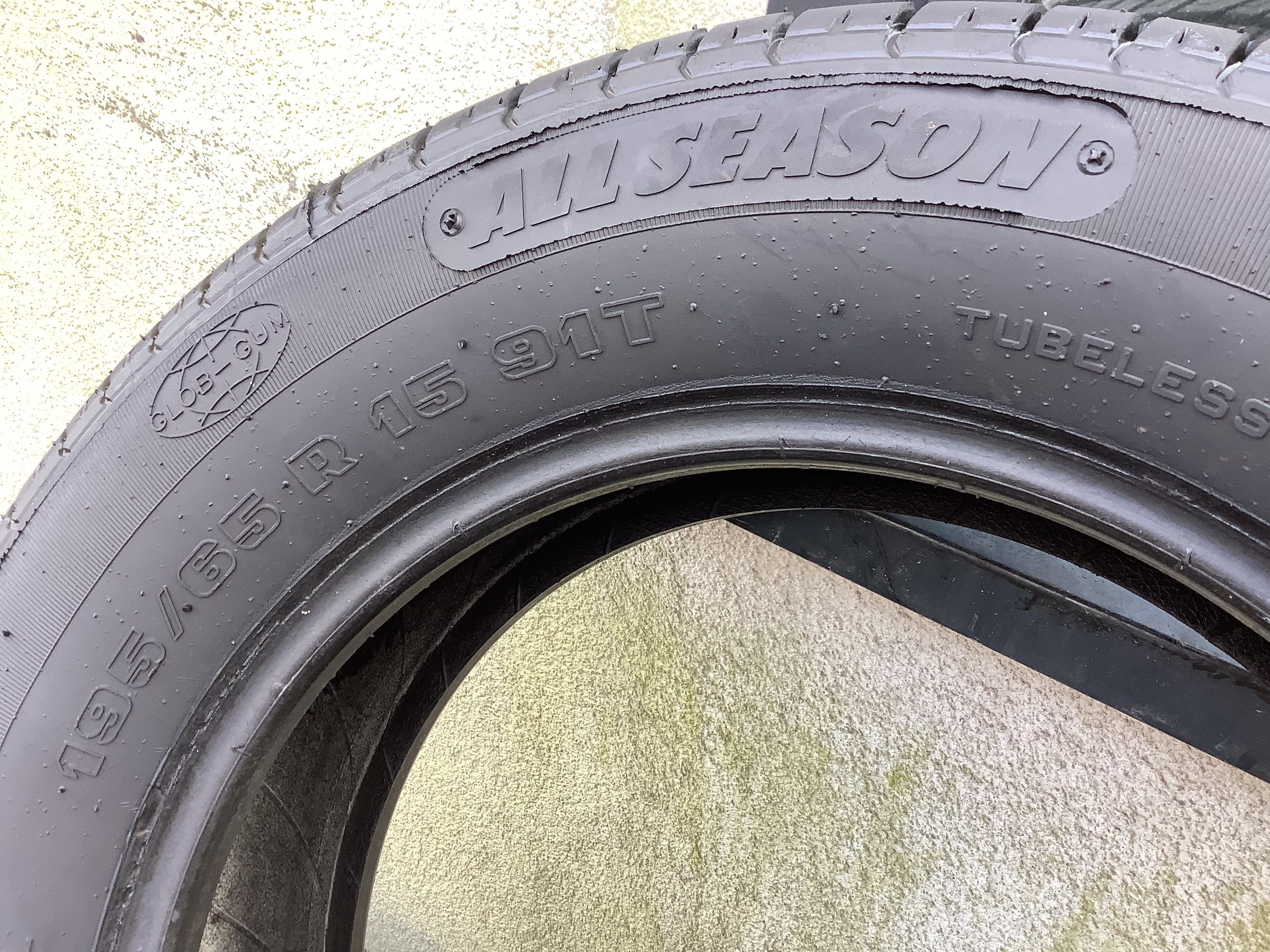 Opony 195/65r15 GLOB GUM opona opony całoroczne 9mm Nowe