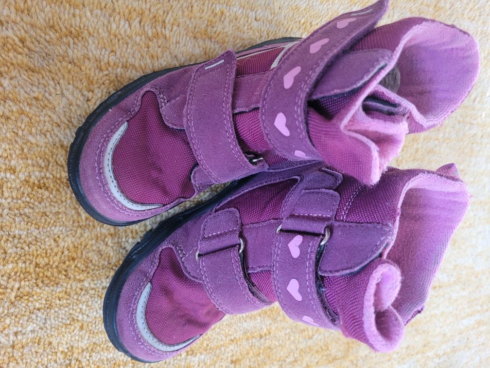 Buty zimowe husky superfit ciemny róż gore-tex r28