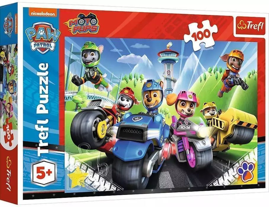 Puzzle 100 Elementów. Psi Patrol Na Motorach
