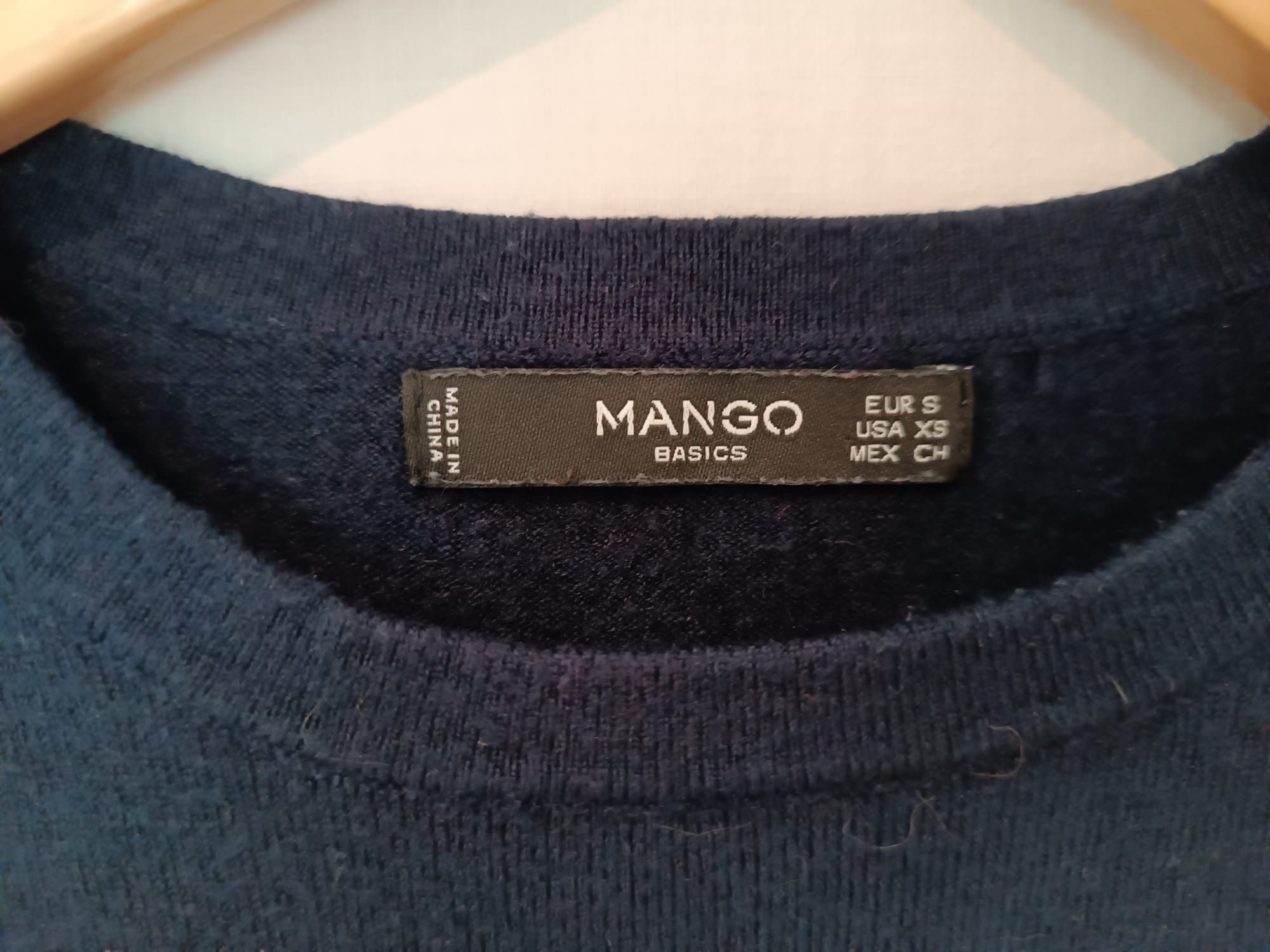 Pullover azul escuro Mango