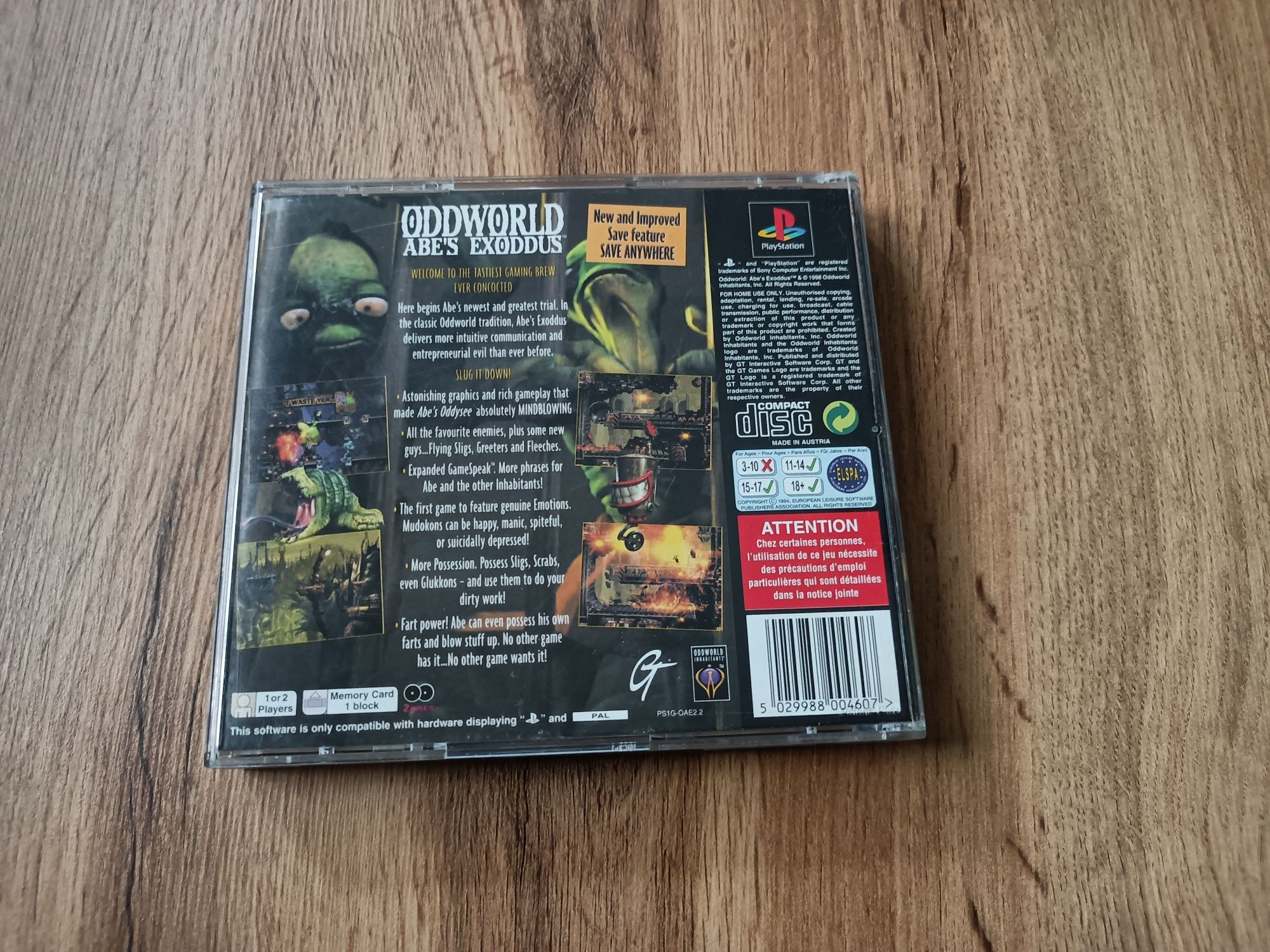 Oddworld Abe's Exodus PS1