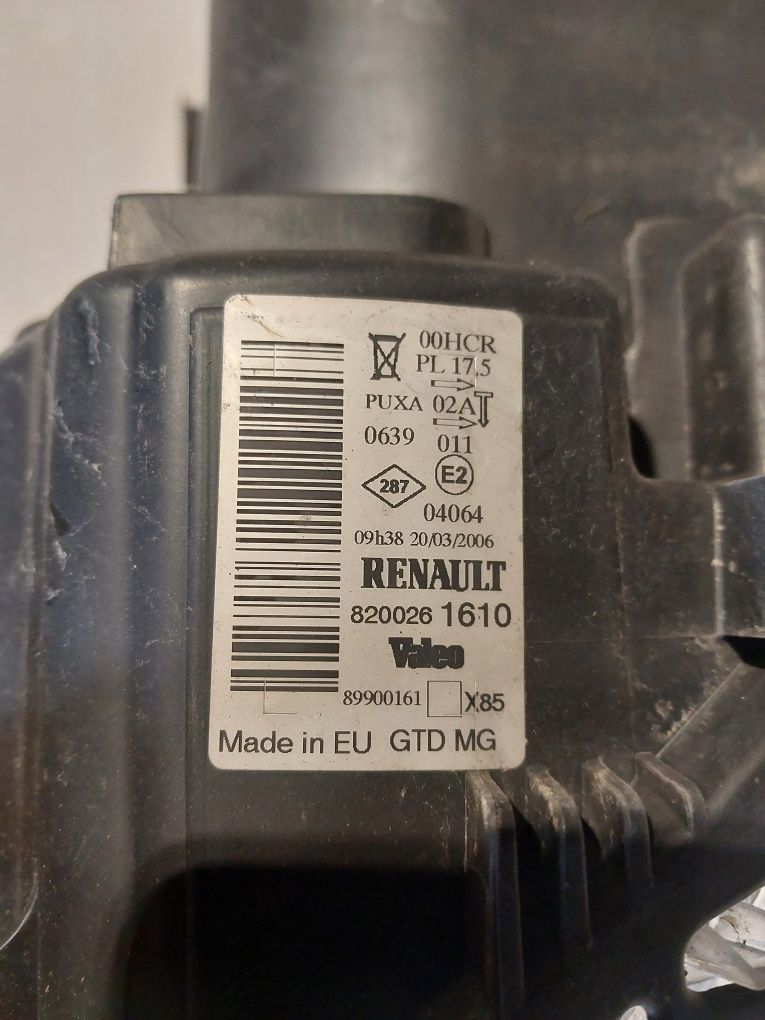 Renault clio III 3 lewa przednia lampa przód reflektor lewy soczewka