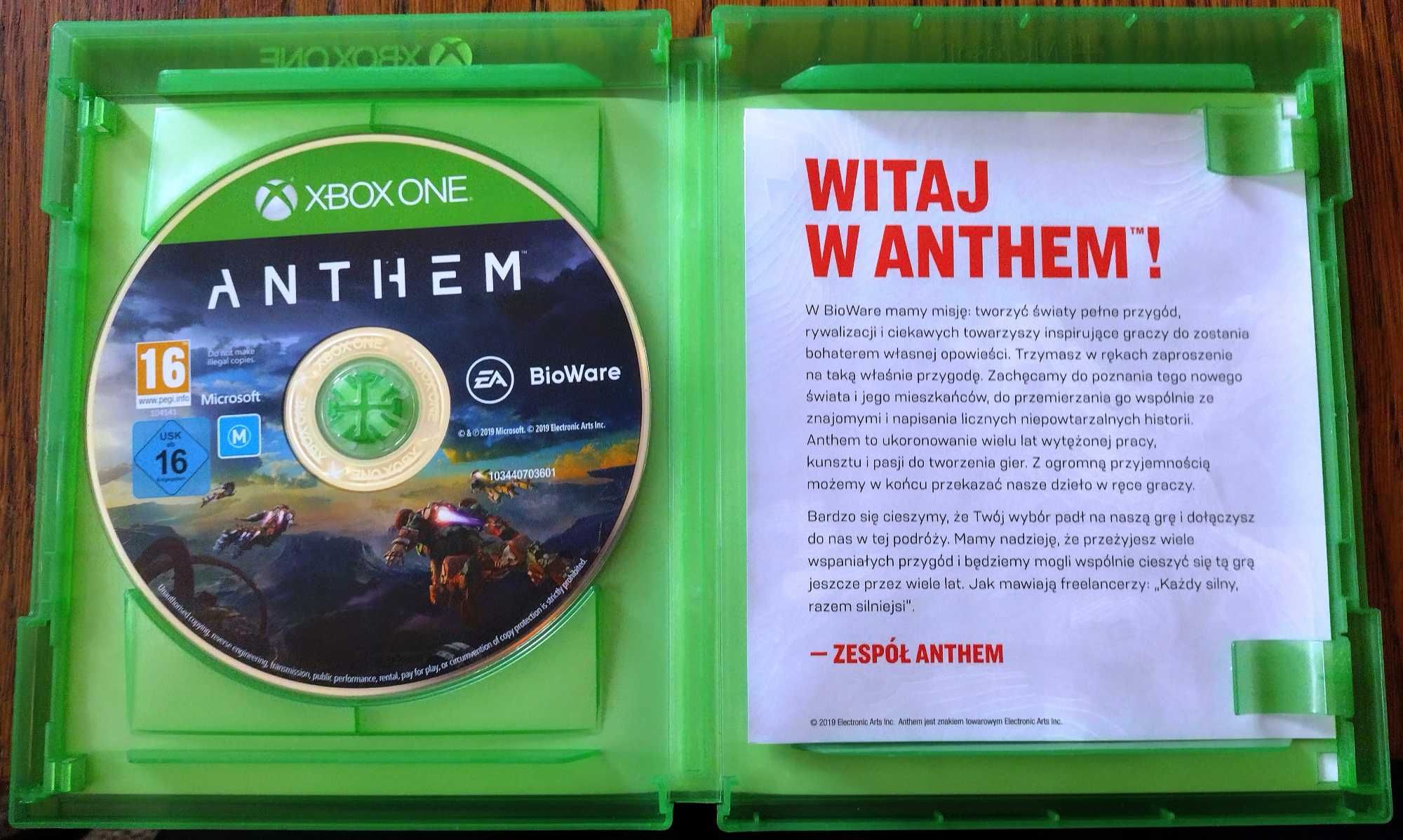 Anthem  na XBOX ONE