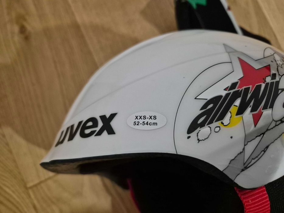 Kask narciarski dziecięcy plus gogle rozmiar 52 - 54 cm