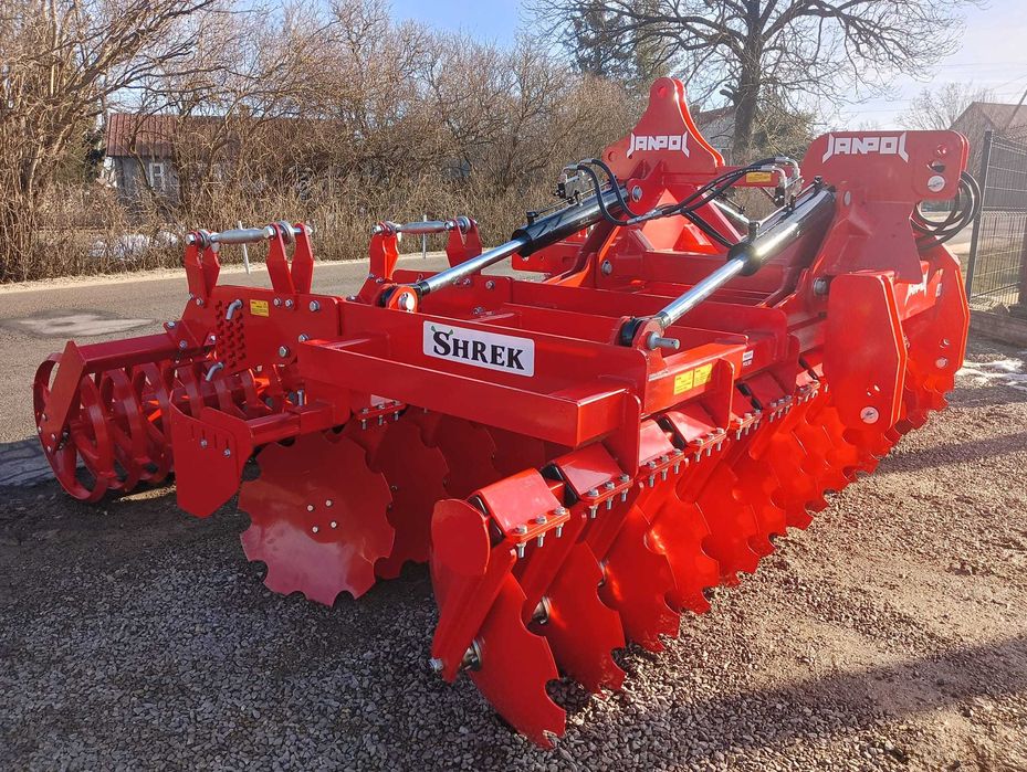 brona talerzowa hydrauliczna JANPOL SHREK 4m 560 talerz daszek 600