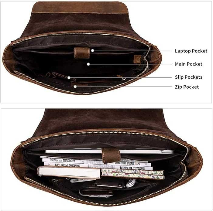 Mala/ Mochila Tira-colo em Couro