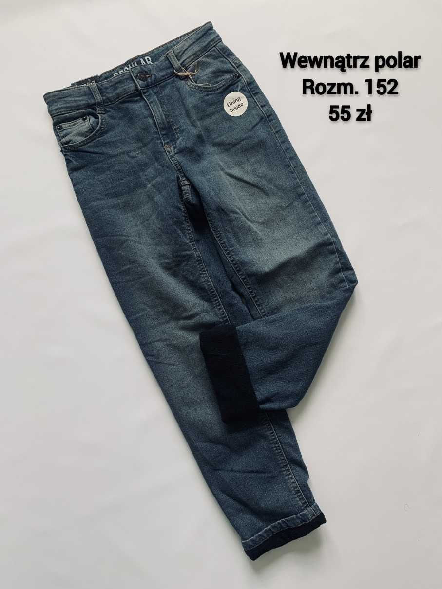 Ciepłe spodnie jeans 152 Cool Club