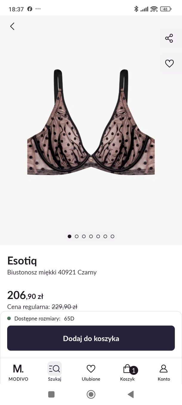 Biustonosz Esotiq 85D
