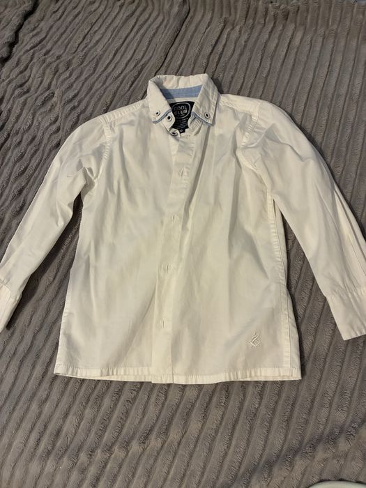 Koszula biala chlopieca 110 Smyk