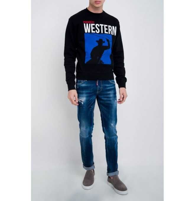 DSQUARED2 markowa włoska bluza WESTERN BLACK