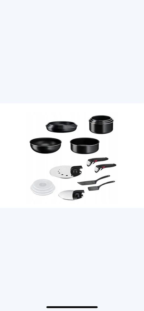 Tefal Ingenio Essential Zestaw Garnków i Patelni Czarny 17