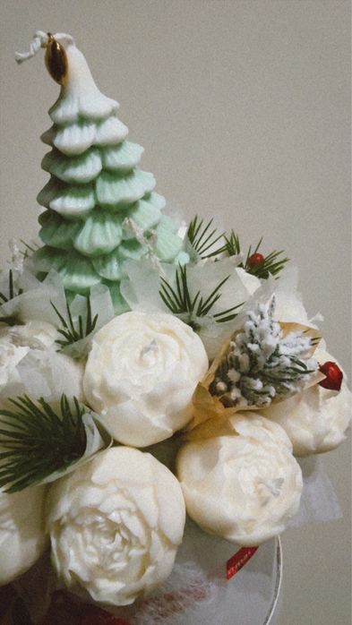 Świąteczny flower box / podziękowania świąteczne