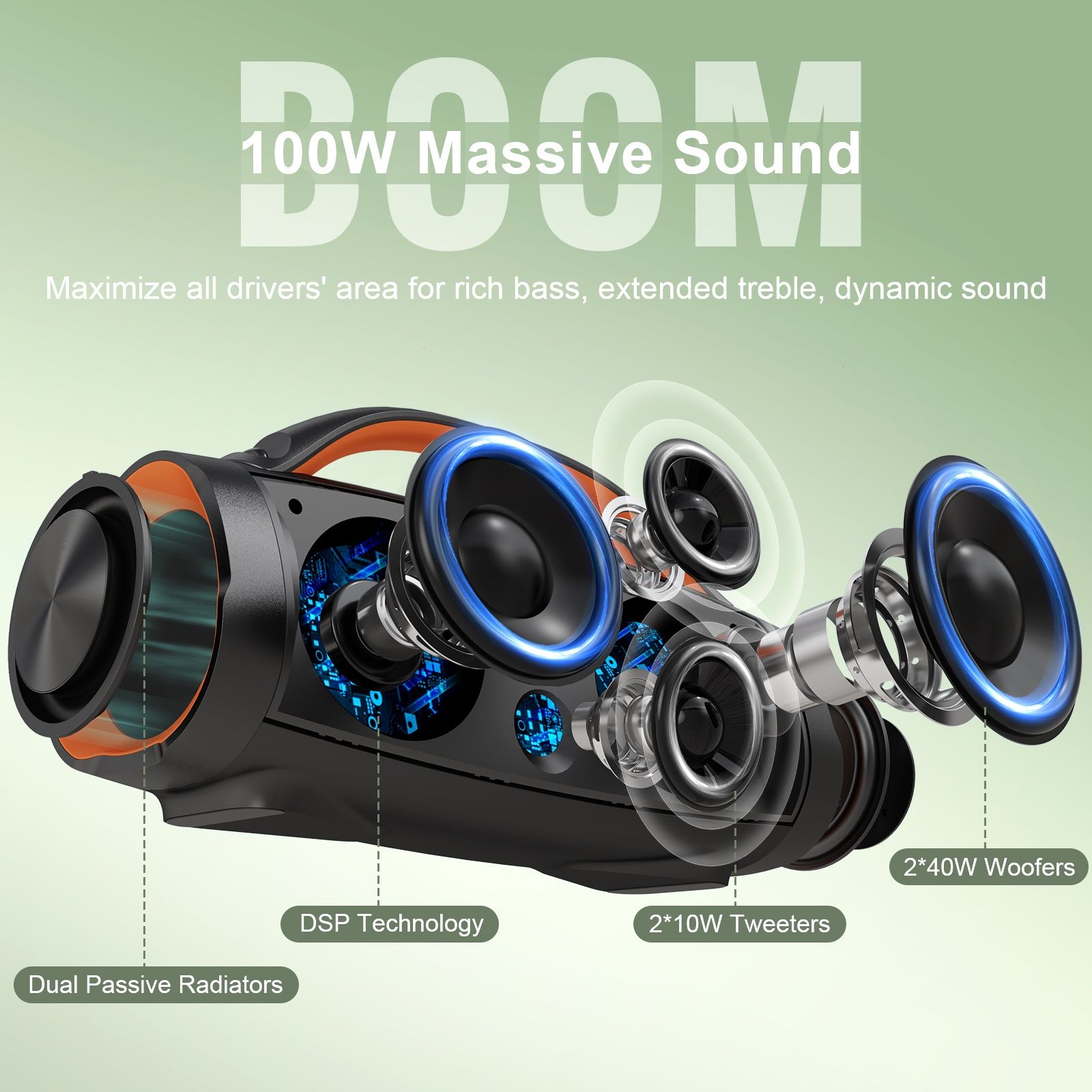 Głośnik Bluetooth Doss Extreme Boom Pro 100W