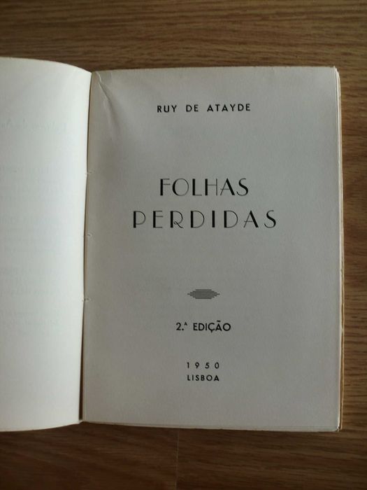 Folhas Perdidas de Ruy de Atayde