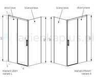 Radaway Idea KDJ ścianka prysznicowa 90 cm boczna nowa, zapakowana