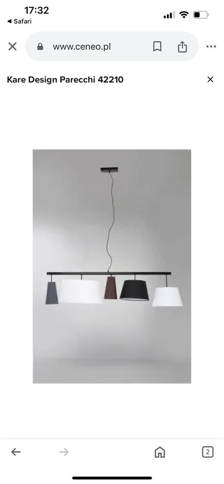Lampa nad stół Kare Design Parecchi