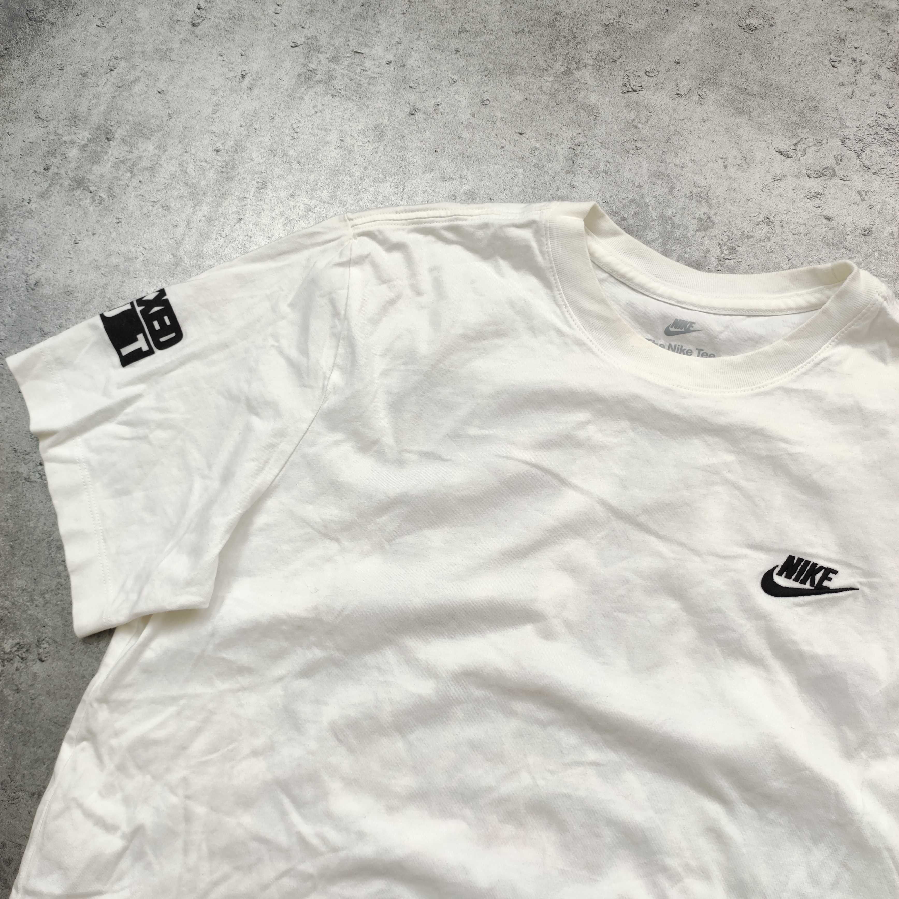 MĘSKA Koszulka Bawełna Biała Nike Sport Duże Logo Plecy AIR MAX Day
