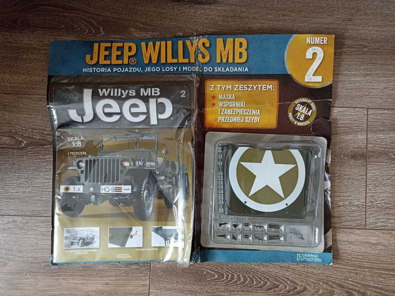 Jeep Willys MB 1:8 Hachette дві частини з журналу (PL)