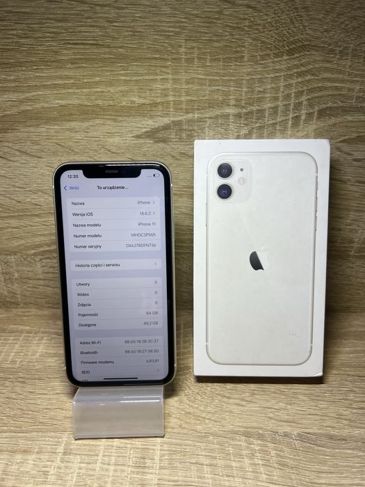 iPhone 11 64GB Biały + pudełko + akcesoria