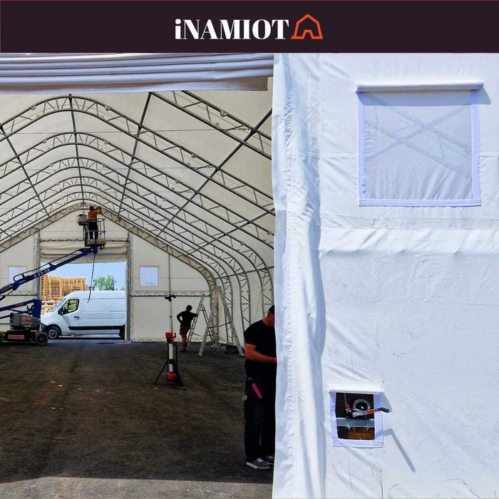 Magazyn 12x24x6x3m NOWA HALA NAMIOTOWA plandeka PVC 900g stal OCYNK