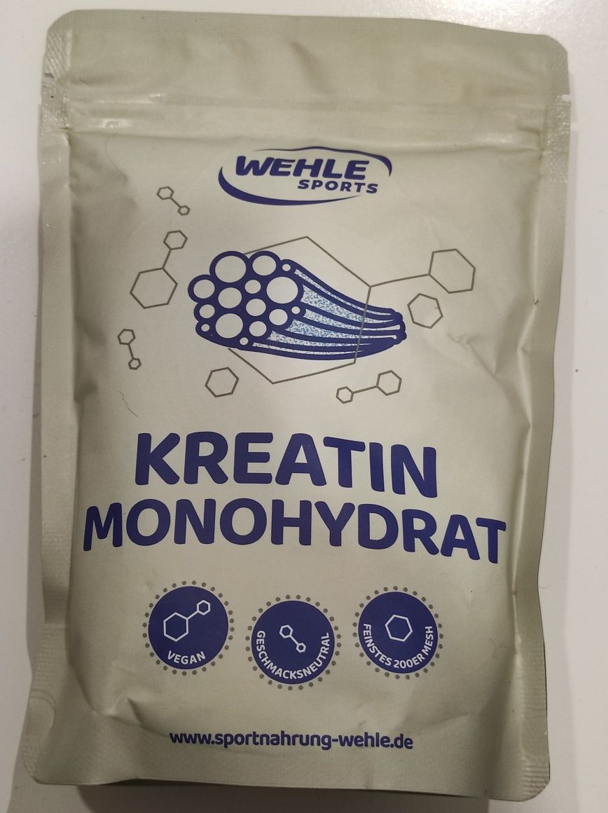 Kreatyna monohydrat firmy Wehle 500 g.