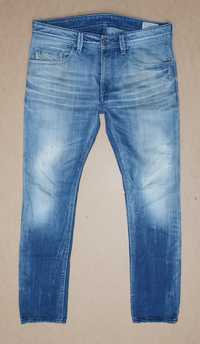 DIESEL THAVAR roz. 32/32 pas 90 cm premium jeans przetarcia italy
