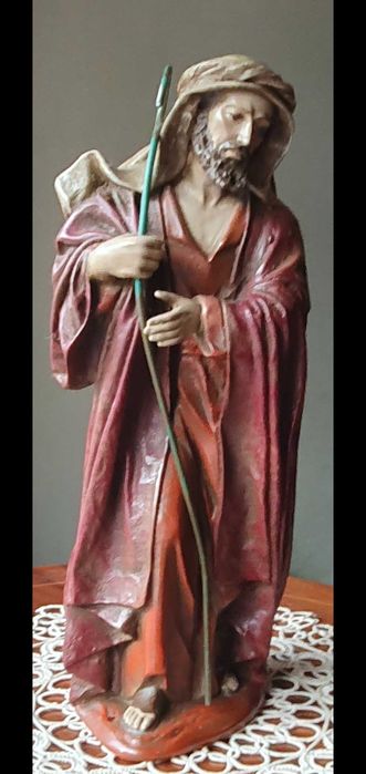 Esculturas da Nossa Senhora Grávida e de S. José.