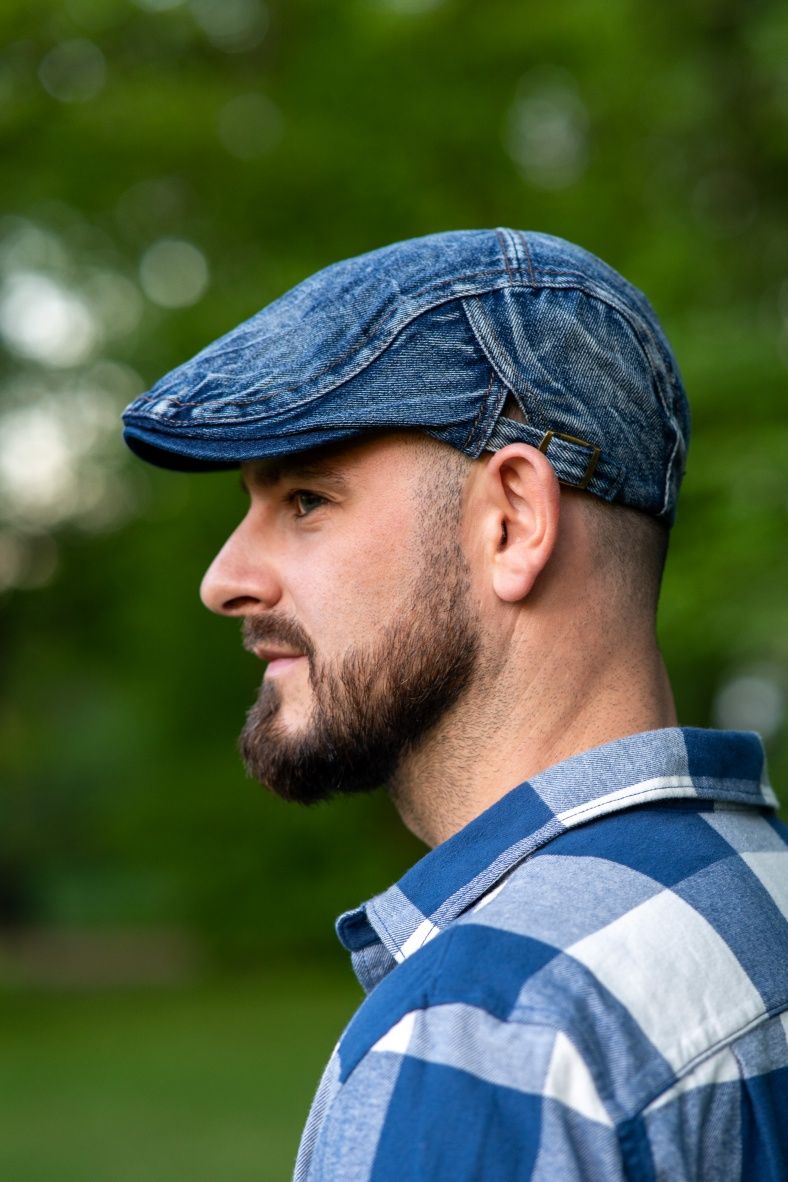 Czapka z daszkiem Casualowy Kaszkie Jeans  Dżinsowy
