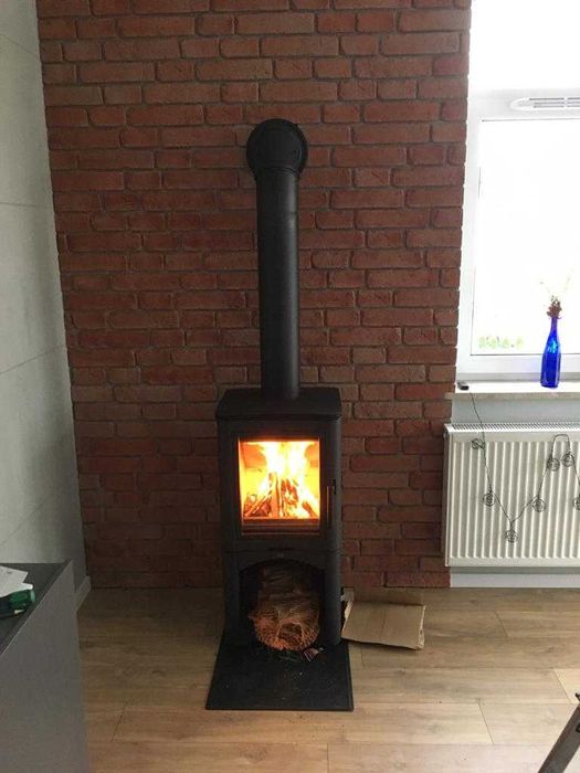 sprzedaż montaż koza piec ROLLO z komin zewnętrznym z rur kwasowych