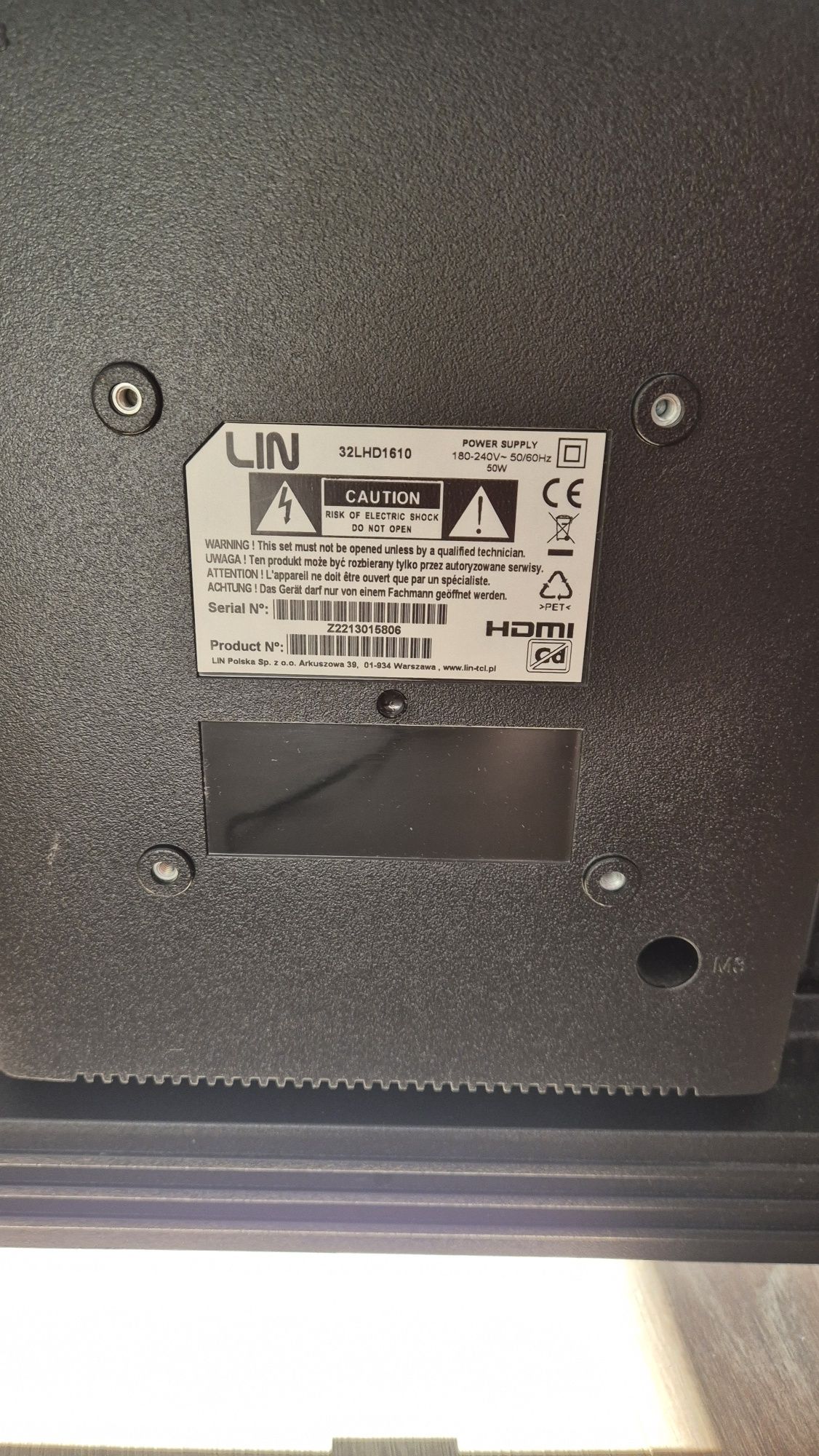 Telewizor LIN TCL 32 cale LED