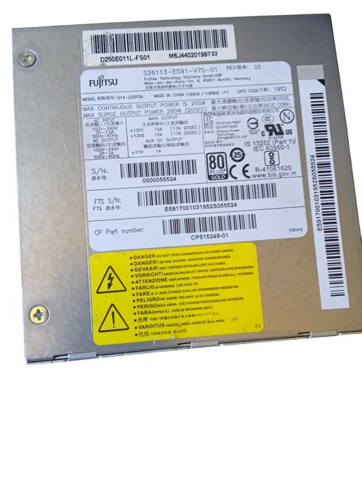 Fujitsu siemens S26113-E591-V70-01 D14-250P2A 250w