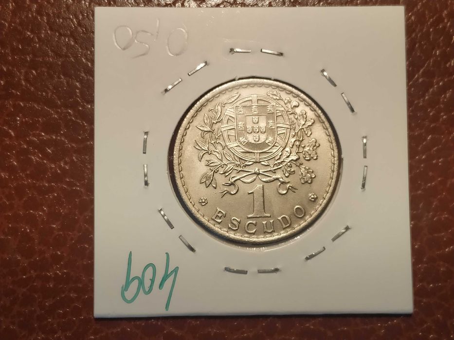 409 moeda de 1 escudo de 1966 em alpaca - Portugal