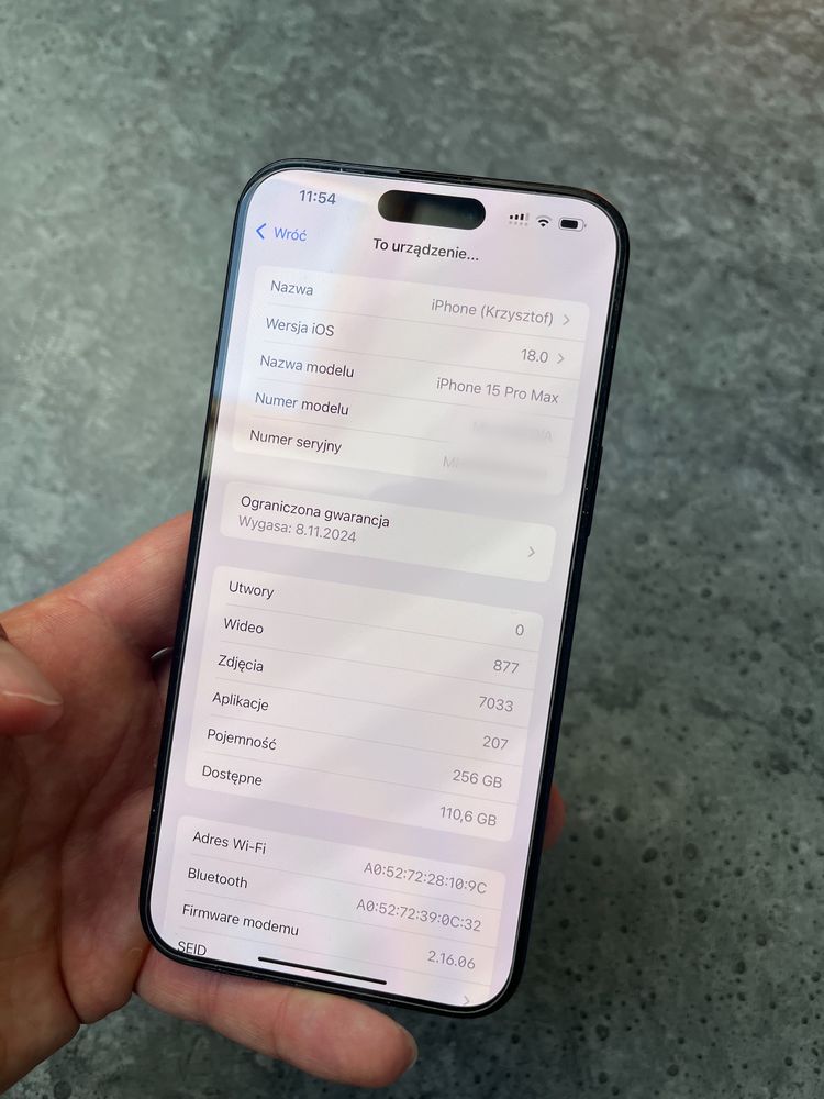 Iphone 15 pro max stan IDEALNY 256 GB - JAK NOWY