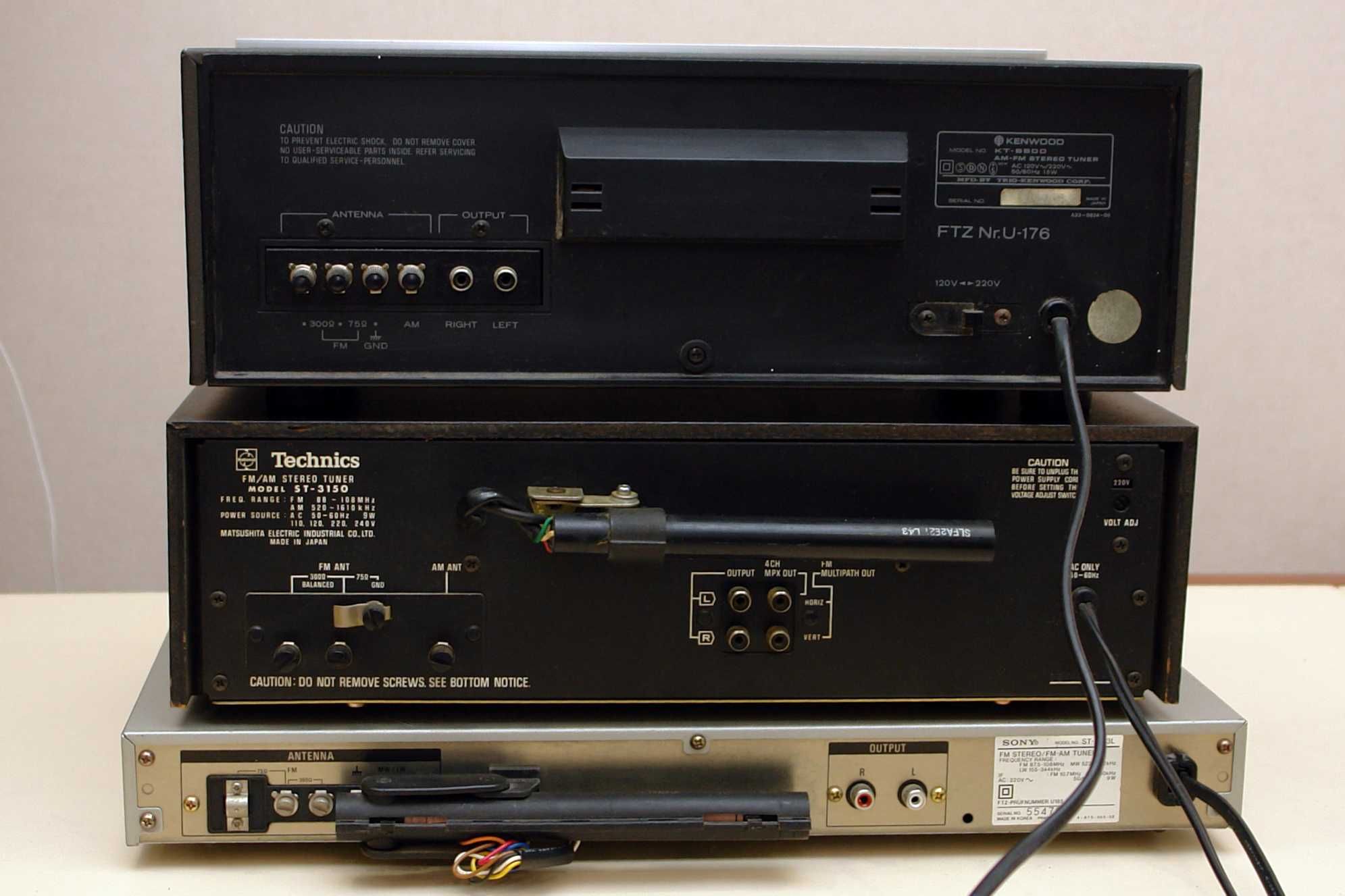 Стерео FM тюнеры с аналоговой индикацией Kenwood, Technics, Sony.
