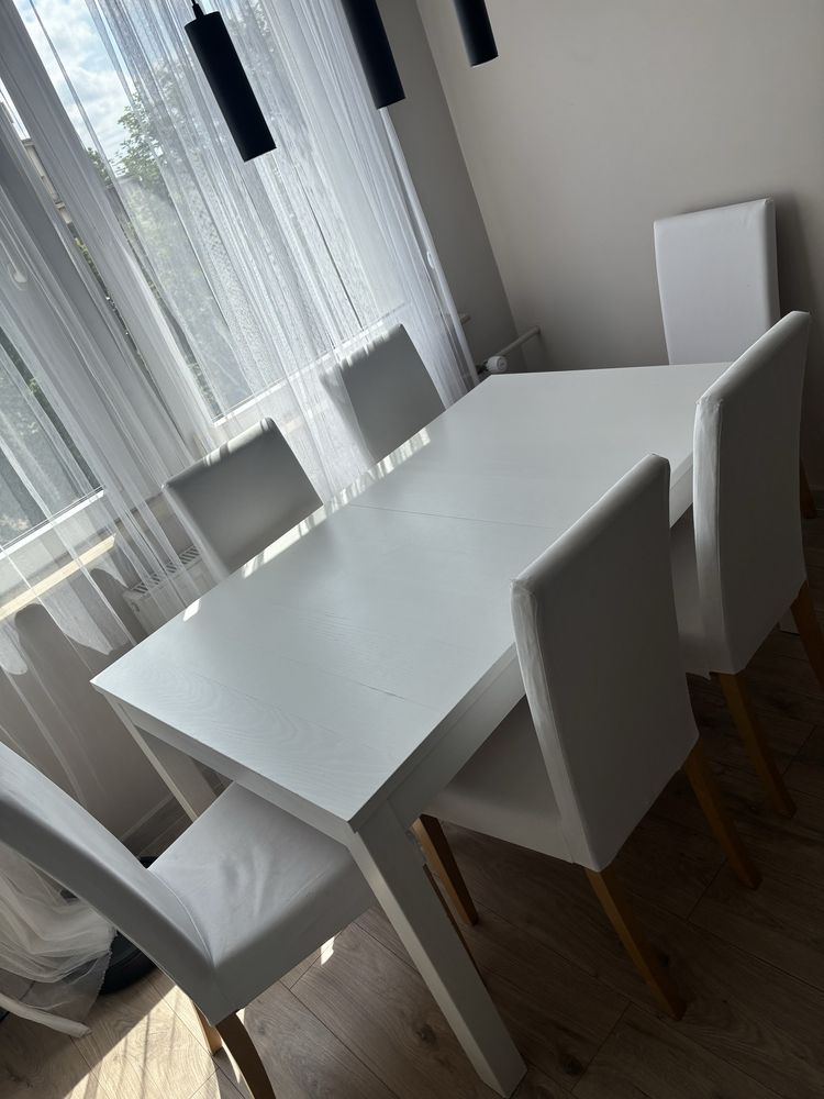 Stol rozkladany  z krzeslami IKEA