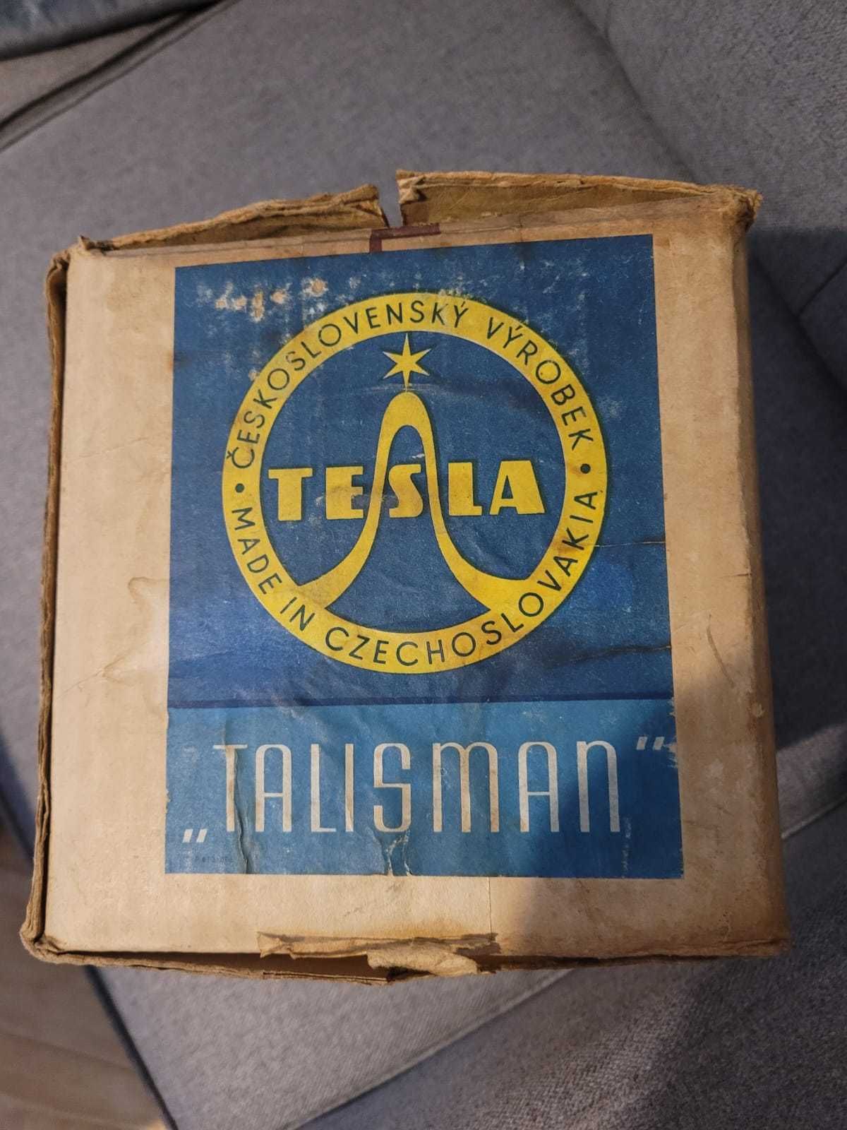 Radio lampowe Tesla 306U Talisman antyk oryginalne pudełko rarytas