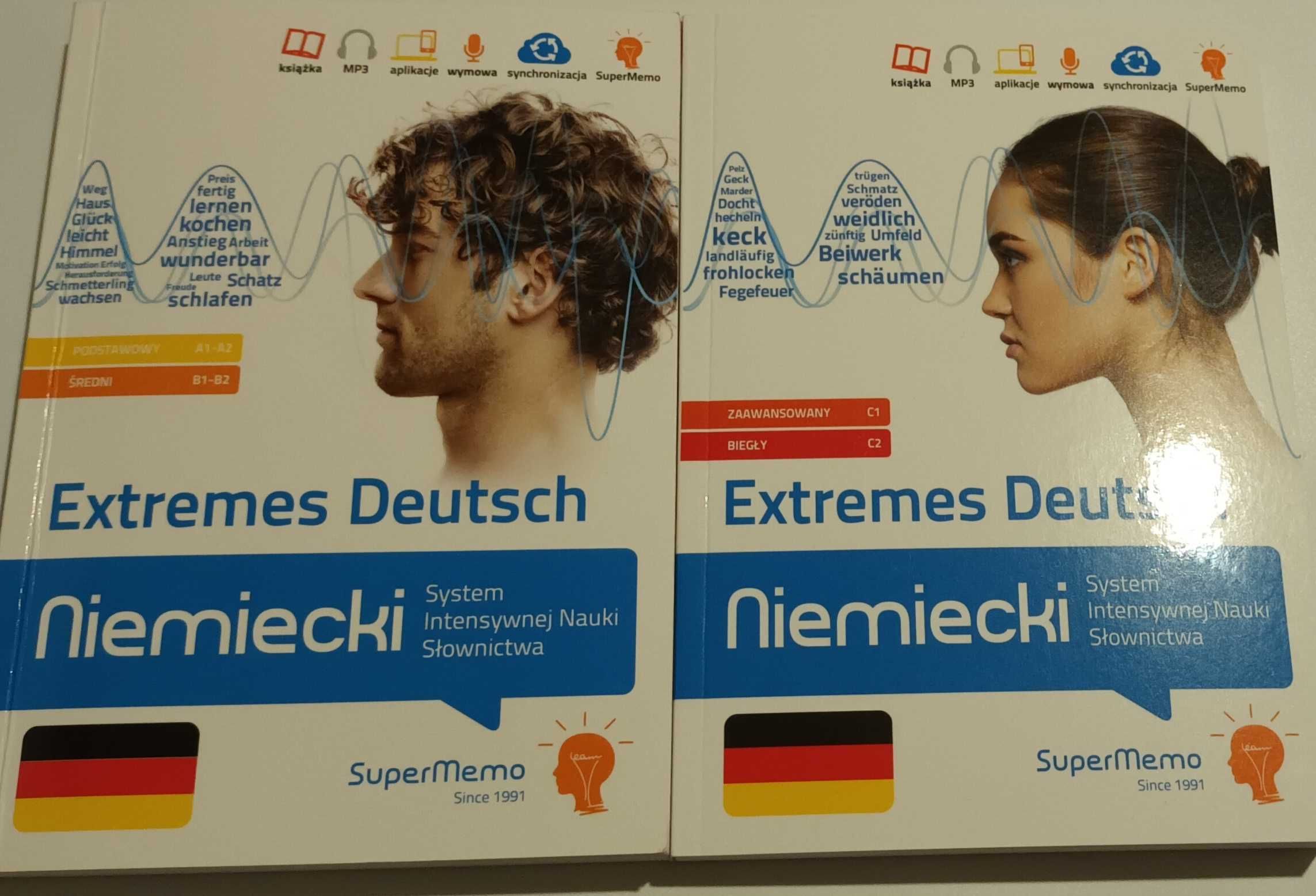 Extremes Deutsch A1-A2, B1-B2, C1, C2 SuperMemo słownictwo