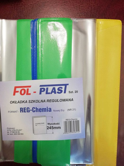 Okładka plastikowa regulowana wysokość mix rozmiarów 20 sztuk