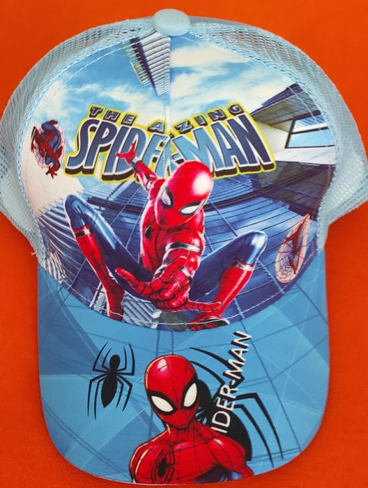 Czapka z daszkiem z tyłu siatka nowa Spiderman 6 - 9 lat