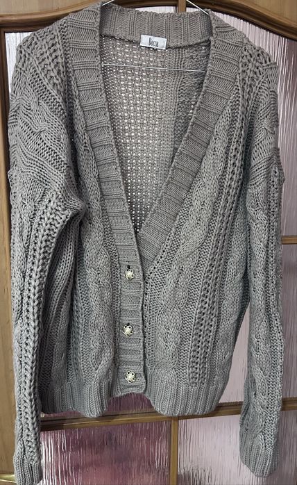 Sweter Bocca fango rozpinany rozmiar UNI