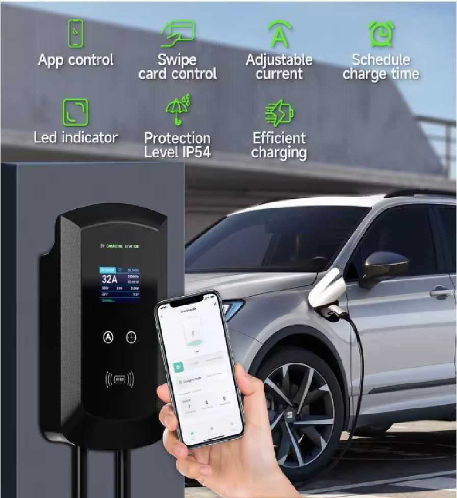 3 фазна станція для електромобілів  Type 2  11/22 кВт Wallbox