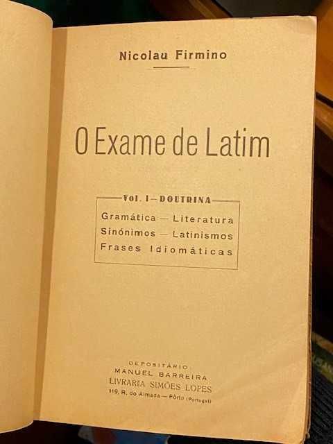 Livro Antigo – O Exame de LATIM