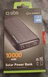Powerbank SBS Solar Fastcharge (10000 Mah - usb - Usb-c - Preto)