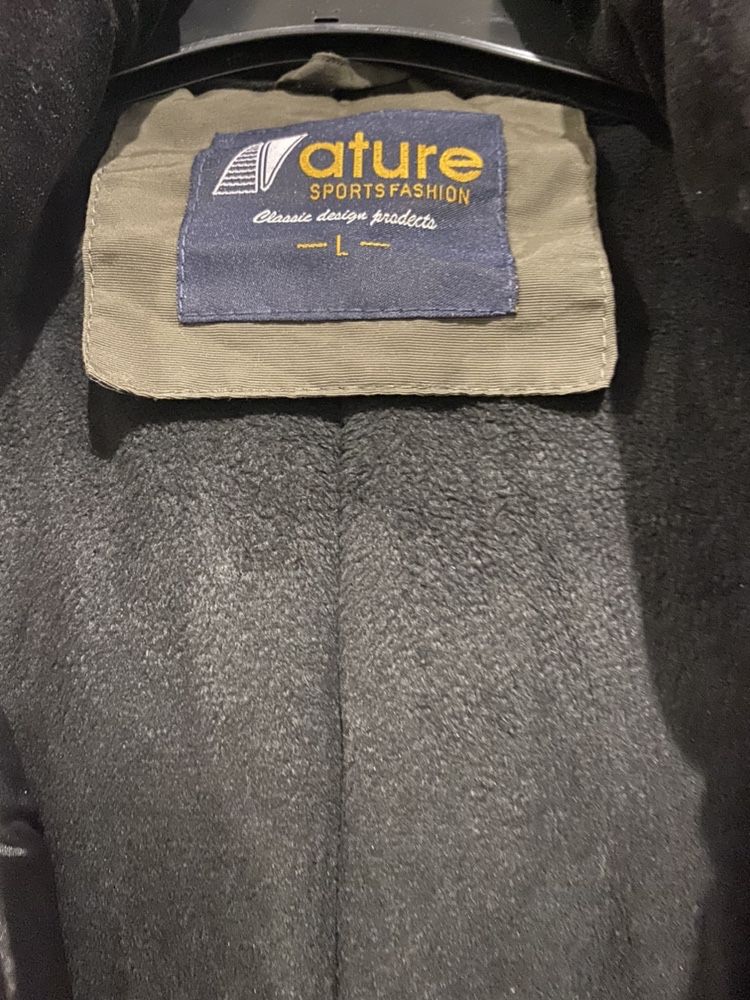 Kurtka zimowa parka M/L khaki futerko