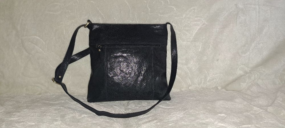 Skórzana, czarna torebka Taurus- skóra naturalna